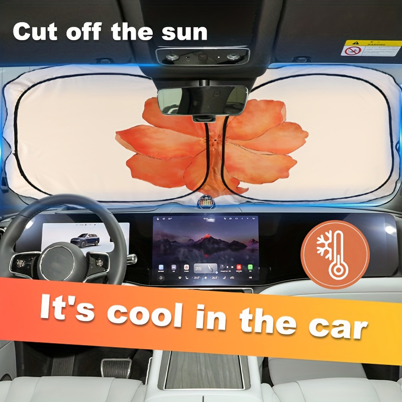 Car Accessories You Must Have - 여름 자동차 단열 햇빛 가리개, 꽃무늬
