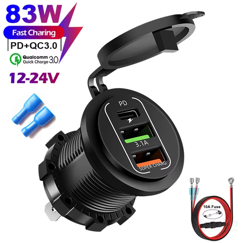Car Accessories Thailand - 83W 최대 전화 충전기 소켓 45W