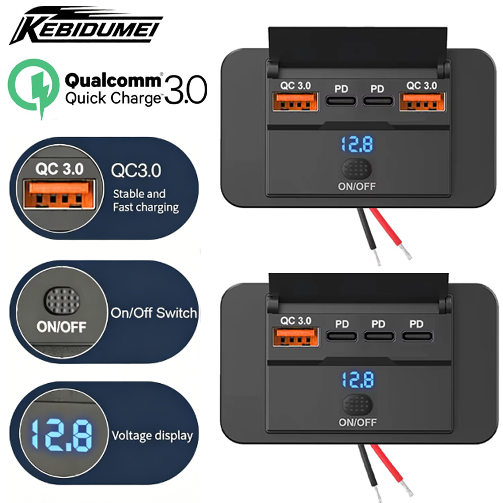 Car Accessories Thailand - KEBIDUMEI 12V/24V QC3.0 PD 자동차 충전기