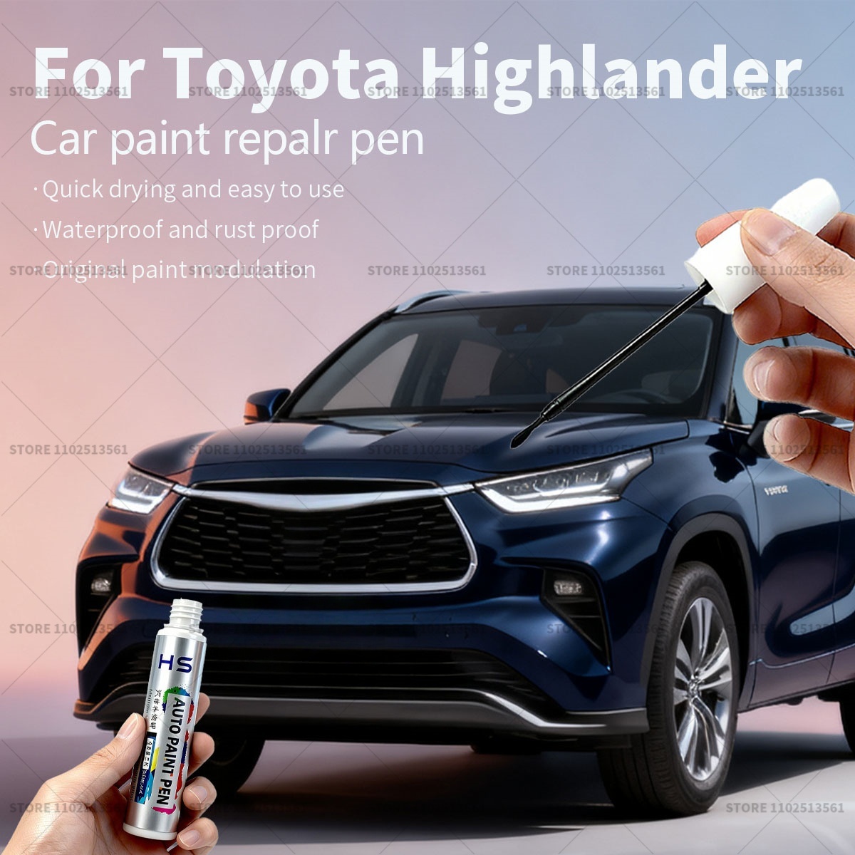 Car Scratch Remover Pen - 토요타 하이랜더 자동차 페인트 수리 펜