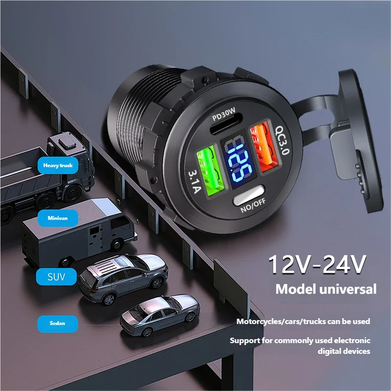 QC 3.0 PD30W 듀얼 USB 고속 차량용 충전기 - Car Accessories Thailand 리뷰 및 가격