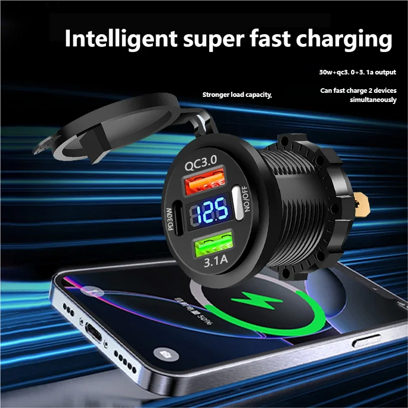 QC 3.0 PD30W 듀얼 USB 고속 차량용 충전기 - Car Accessories Thailand 리뷰 및 가격