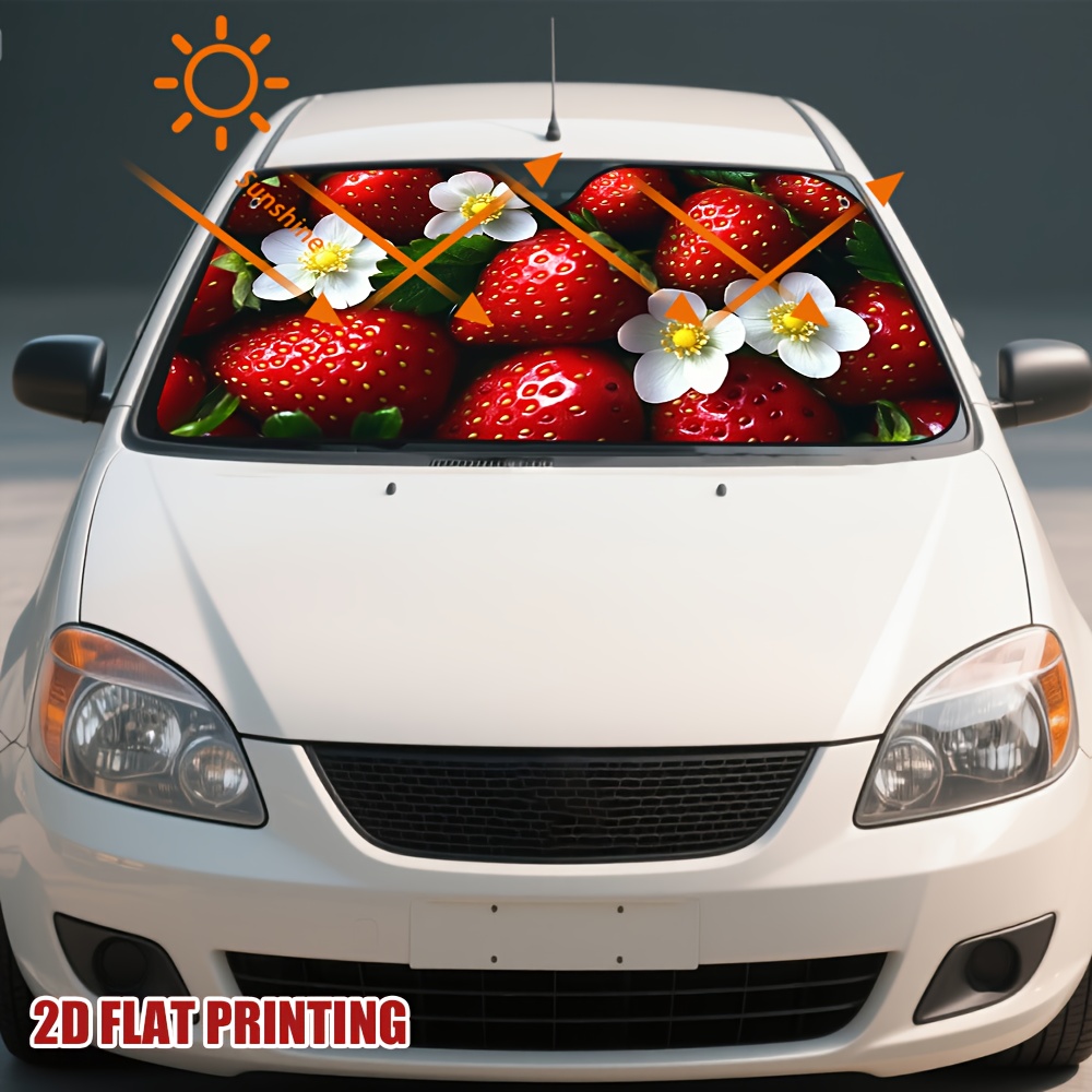 1pc 딸기와 꽃 자동차 선바이저는 다양한 자동차 모델 - Car Accessories You Must Have 리뷰 및 가격