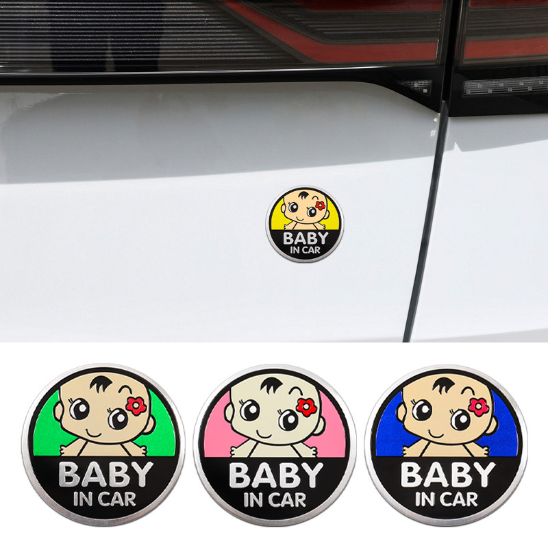 고품질 수정 3D 금속 알루미늄 합금 경고 자동차 스티 - Car Accessories For Baby 리뷰 및 가격