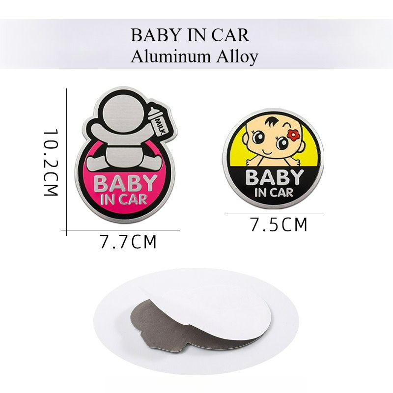 고품질 수정 3D 금속 알루미늄 합금 경고 자동차 스티 - Car Accessories For Baby 리뷰 및 가격