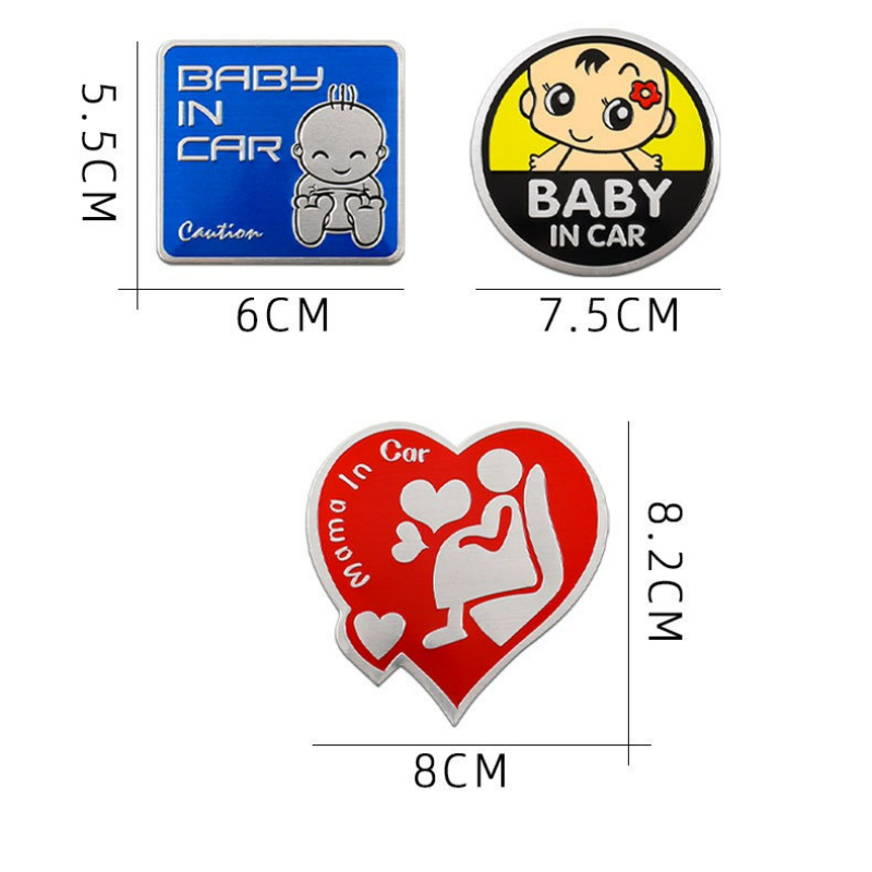 고품질 수정 3D 금속 알루미늄 합금 경고 자동차 스티 - Car Accessories For Baby 리뷰 및 가격