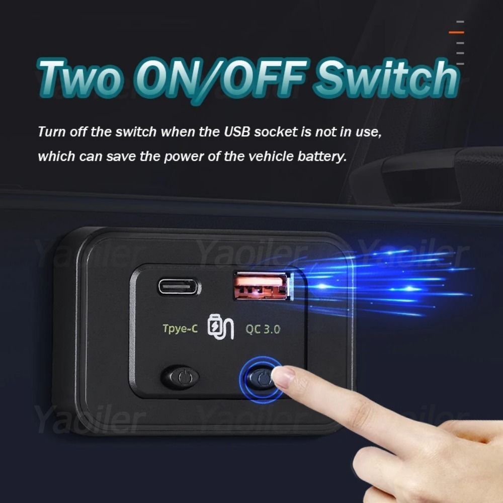 48W 12V USB 콘센트 패널 PD 30W & QC - Car Accessories Thailand 리뷰 및 가격