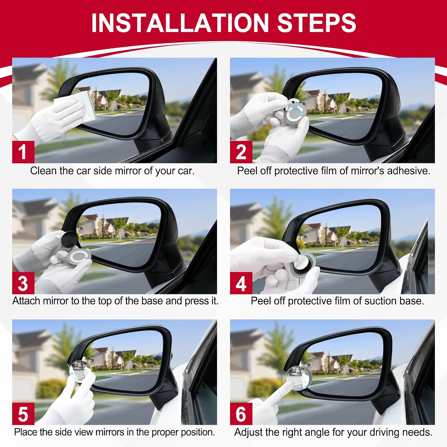 사각지대 거울, 원형 HD 유리 프레임리스 볼록형 후방 - Car Accessories You Need 리뷰 및 가격