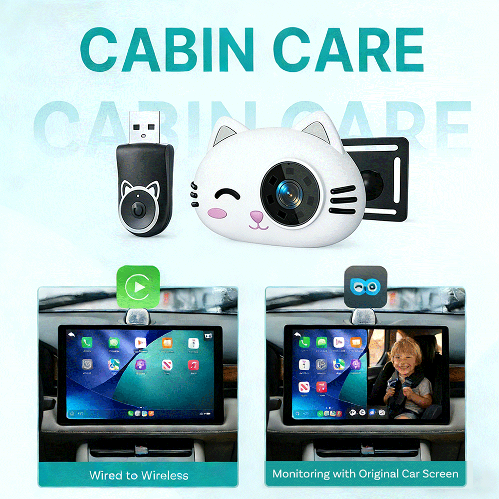 캐빈 케어 어댑터 무선 카플레이 HD 카메라 포함 유아 - Car Accessories For Baby 리뷰 및 가격