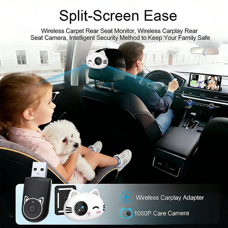 캐빈 케어 어댑터 무선 카플레이 HD 카메라 포함 유아 - Car Accessories For Baby 리뷰 및 가격