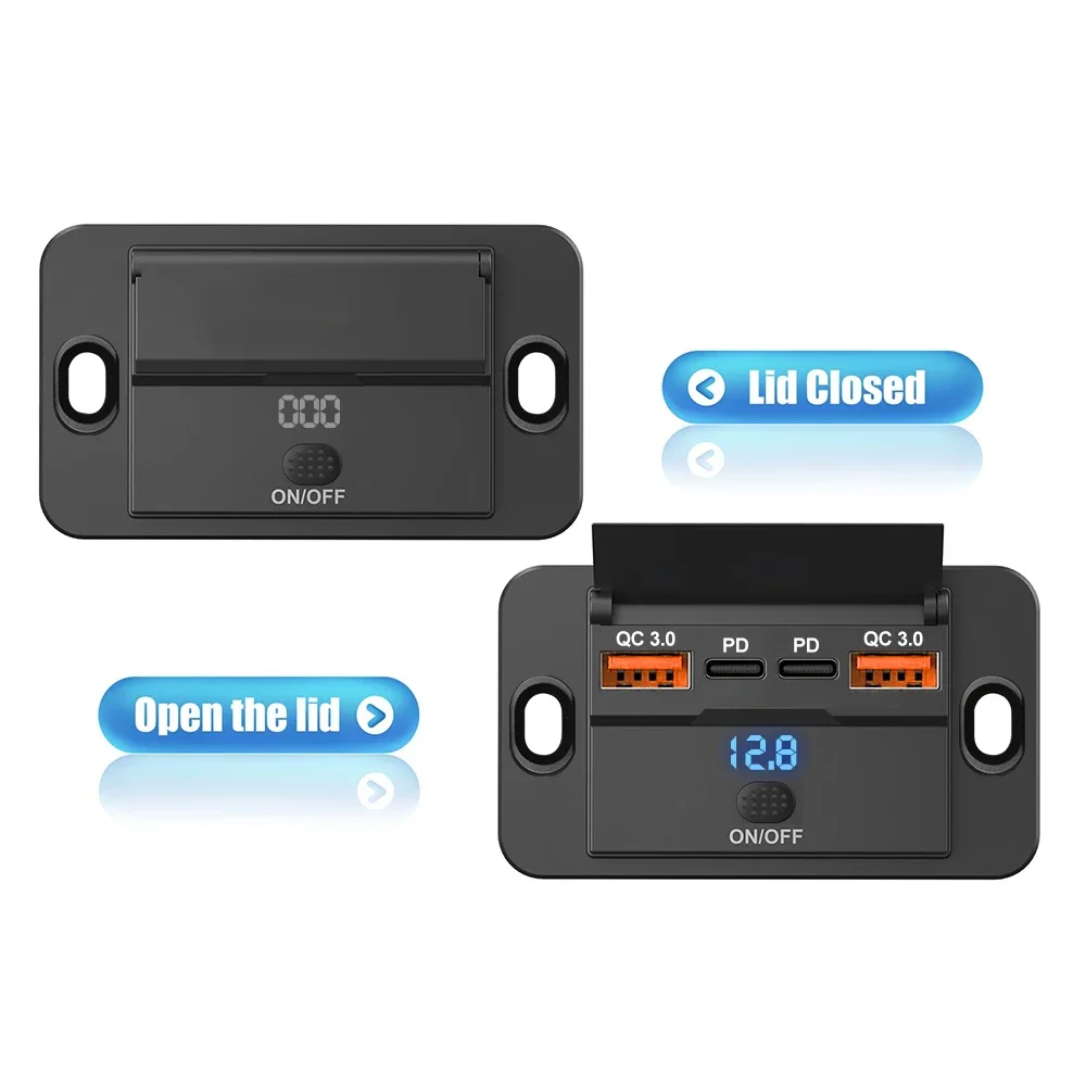 스위치가 있는 차량용 충전기 소켓 어댑터, 2-4포트  - Car Accessories Thailand 리뷰 및 가격