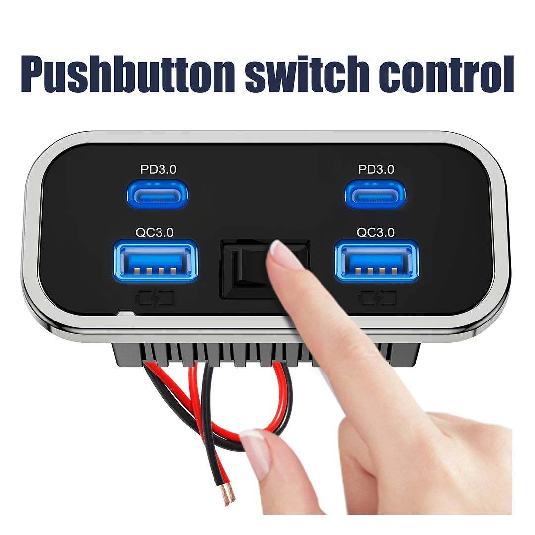 12V-24V 4포트 듀얼 USB PD3.0 QC3.0 - Car Accessories Thailand 리뷰 및 가격