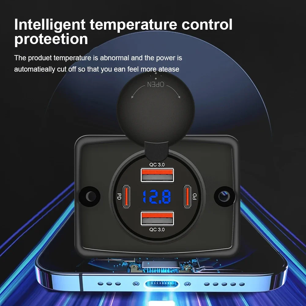 108W 차량용 충전기 소켓 12V/24V 방수 듀얼  - Car Accessories Thailand 리뷰 및 가격
